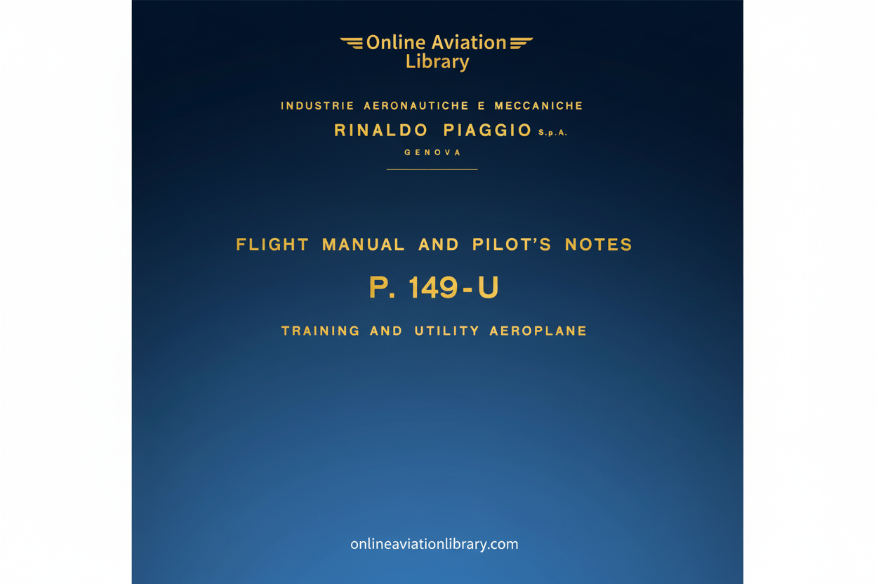 P.149-U Flight Manual and Pilot's Notes Cover Page