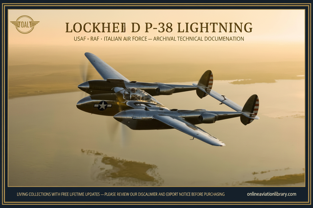 P-38 Lightning Banner 3 — Golden Hour
