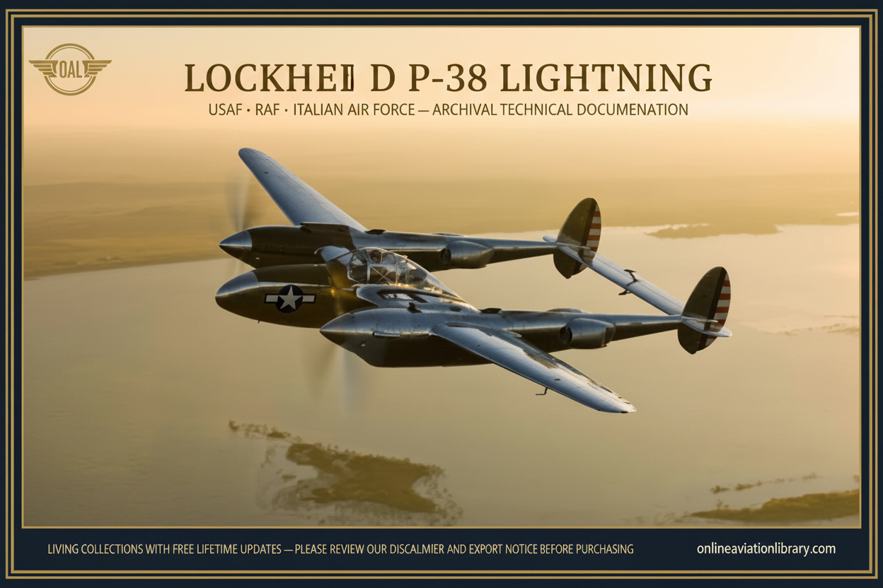 P-38 Lightning Banner 3 — Golden Hour