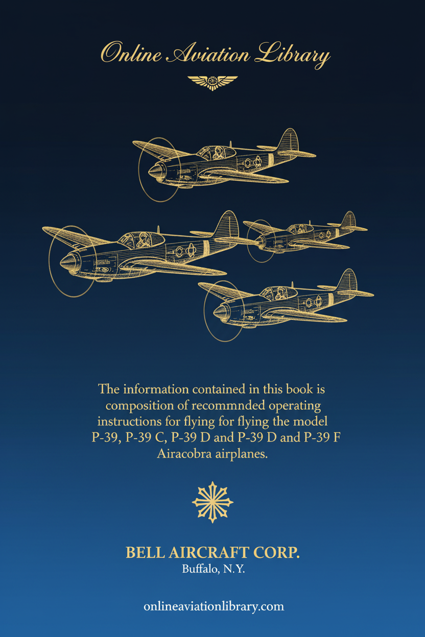 P-39 Airacobra Operating Instructions Cover