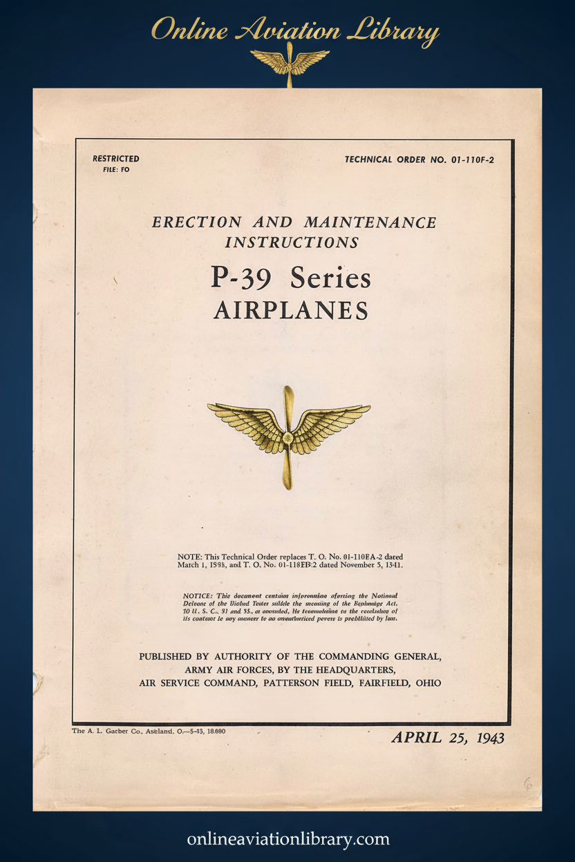 P-39 Manual Cover Page