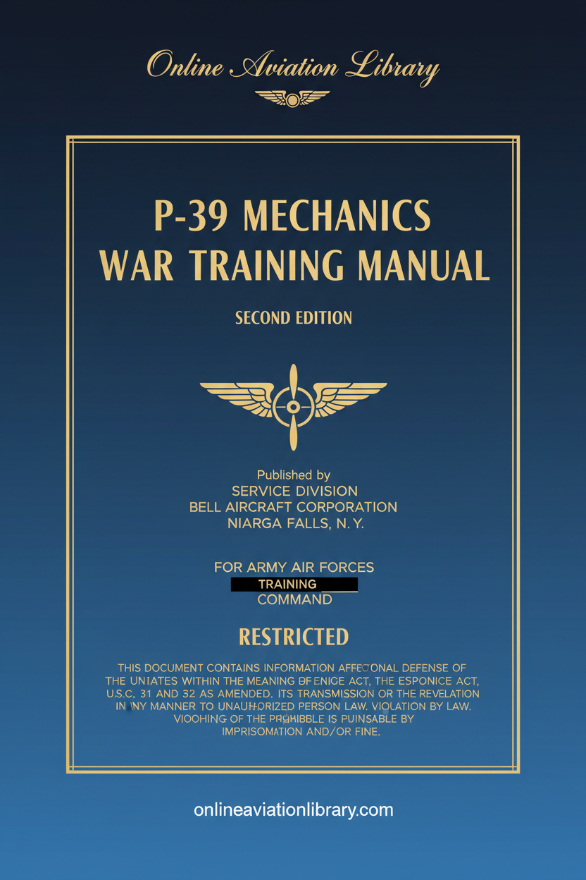 P-39 Mechanics War Training Manual Cover