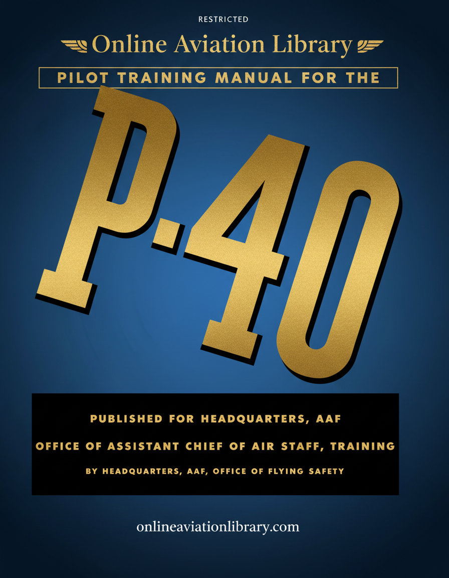 P-40 Pilot Training Manual Cover Page