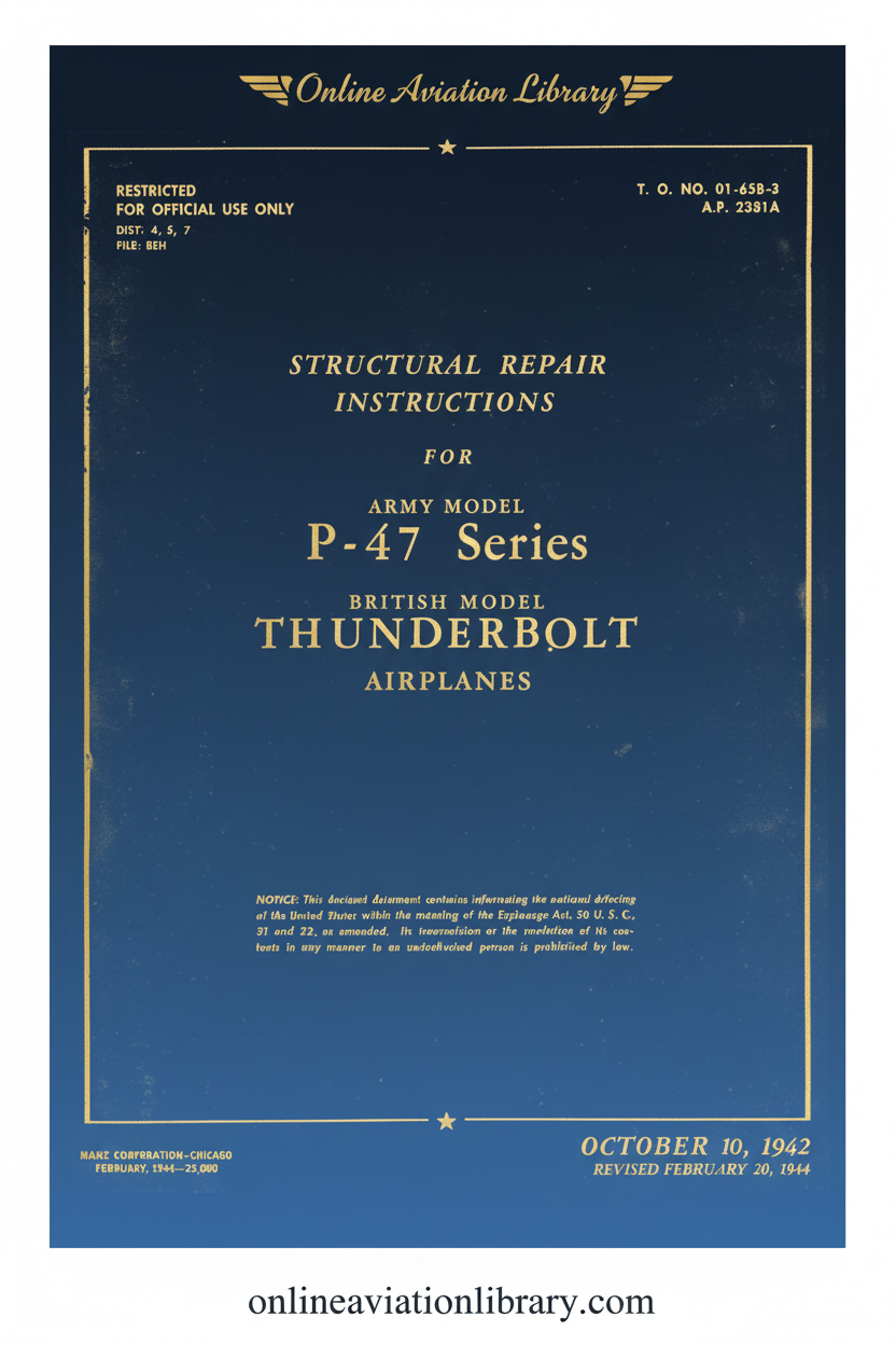 P-47 Series Structural Repair Instructions Cover