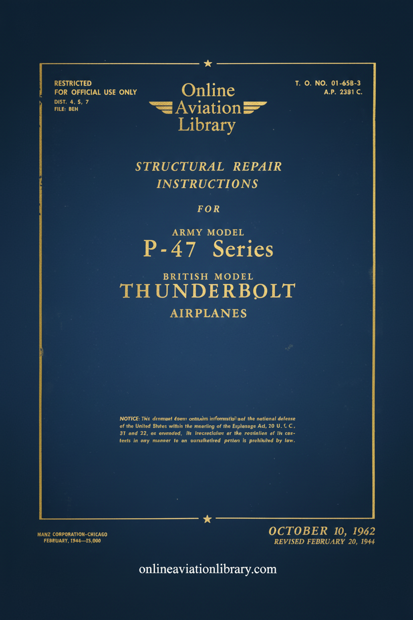 P-47 Structural Repair Instructions Cover