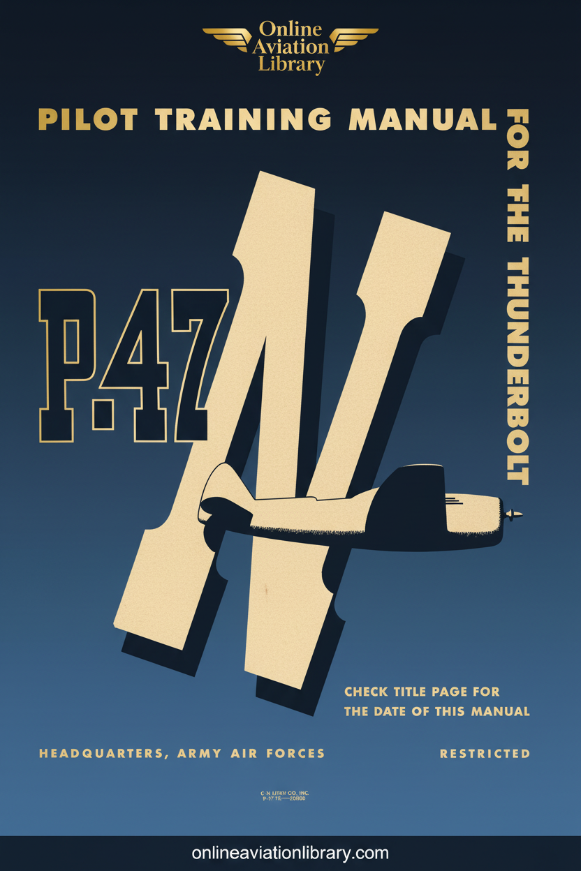 P-47 Thunderbolt Pilot Training Manual Cover