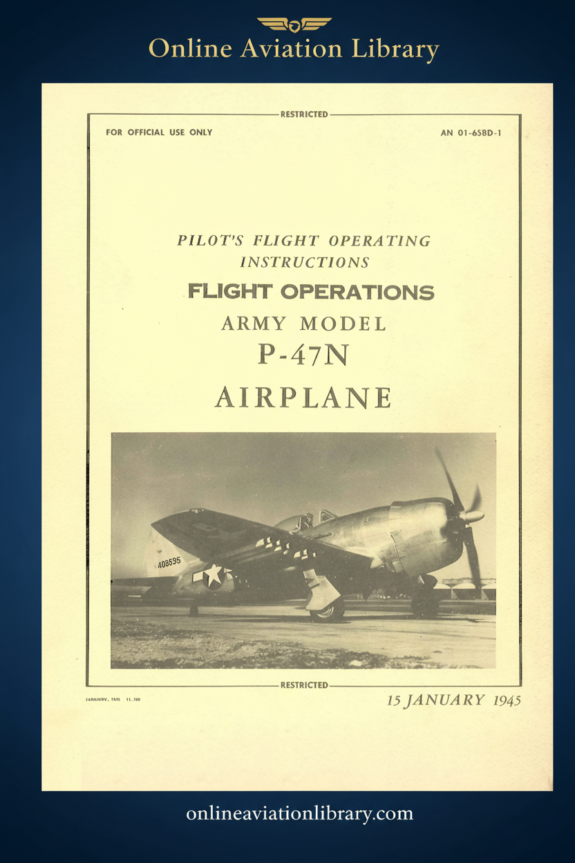 P-47N Flight Operations Manual Cover