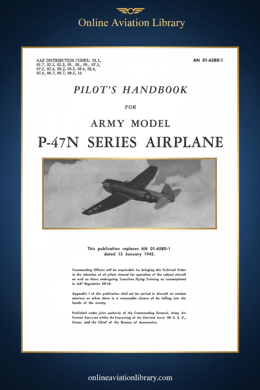 P-47N Series Pilot's Handbook Cover
