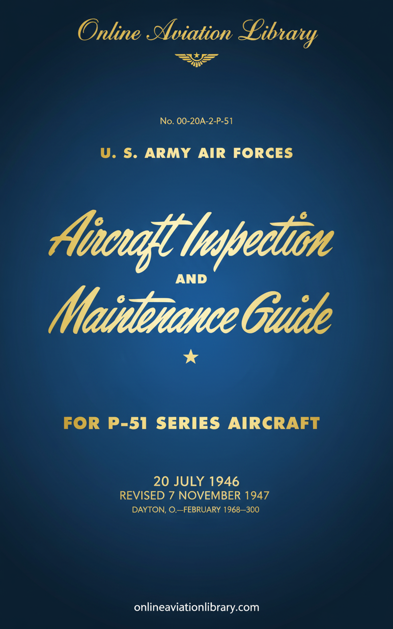 P-51 Inspection and Maintenance Guide Cover Page