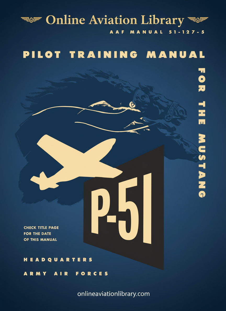 P-51 Mustang Pilot Training Manual Cover Page