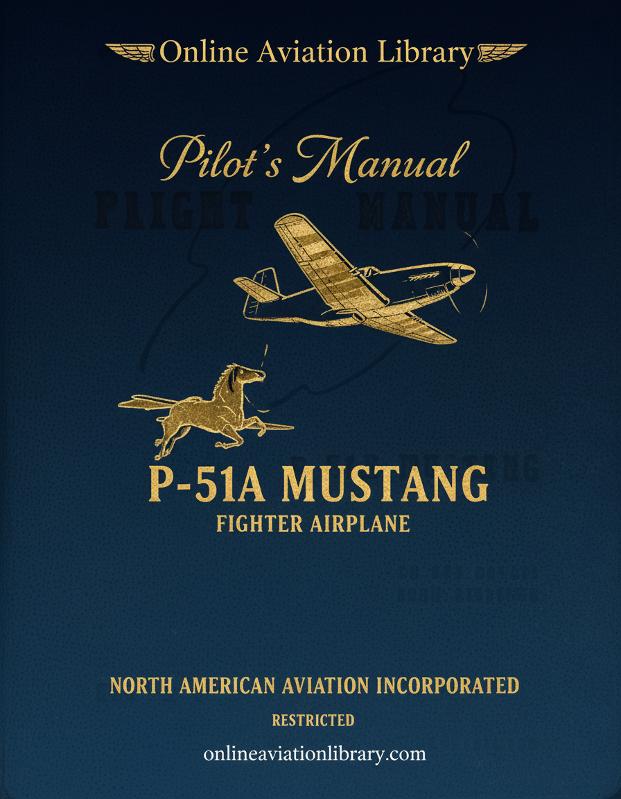 P-51A Mustang Pilot's Manual Cover Page