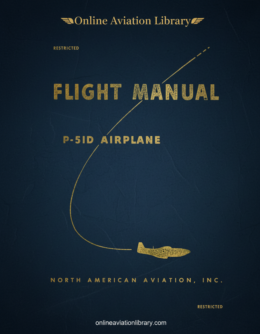 P-51D Airplane Flight Manual Cover Page
