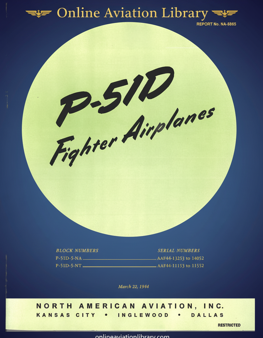 P-51D Fighter Airplanes Report Cover Page