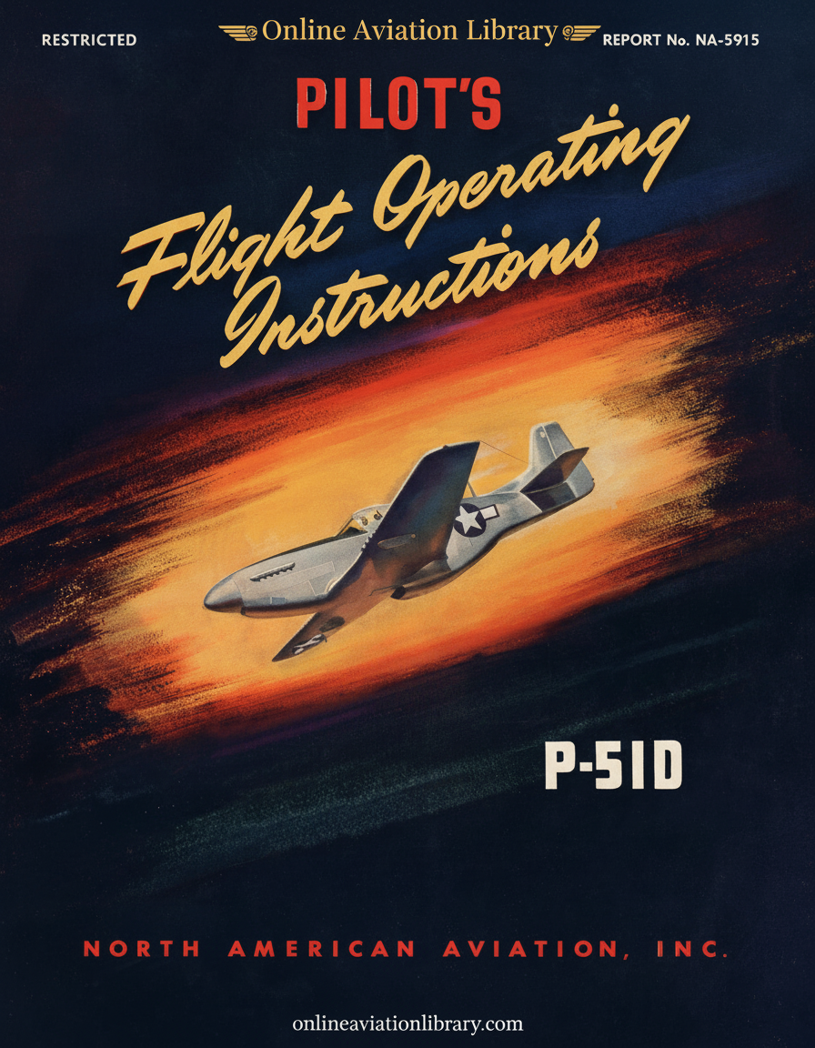 P-51D Pilot's Flight Operating Instructions Cover Page
