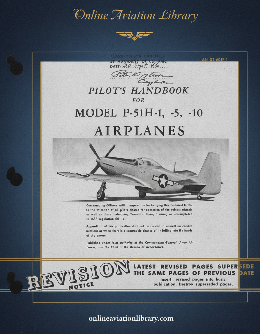 P-51H-1, -5, -10 Airplanes Pilot's Handbook Cover Page