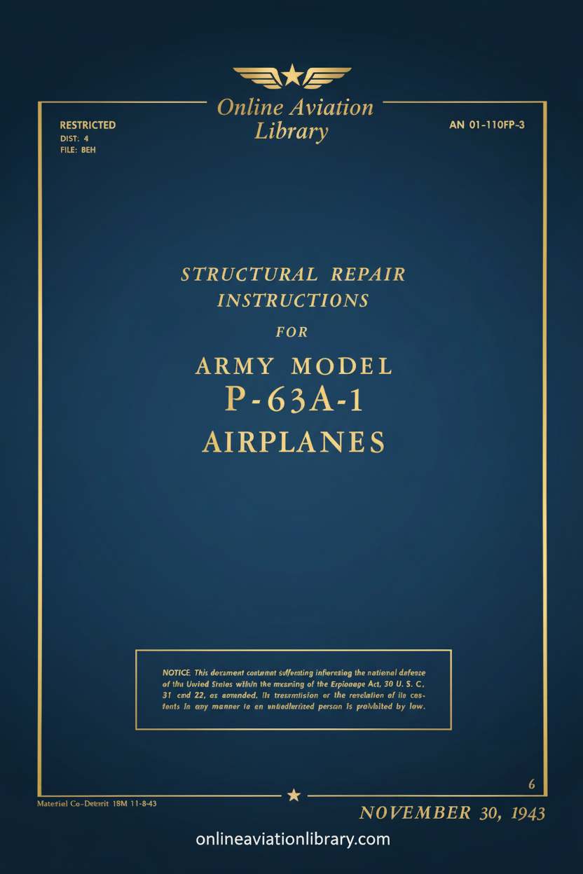 P-63A-1 Structural Repair Instructions Cover Page