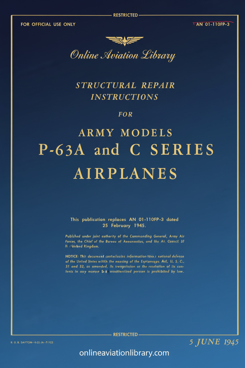 P-63A and C Series Structural Repair Instructions Cover Page