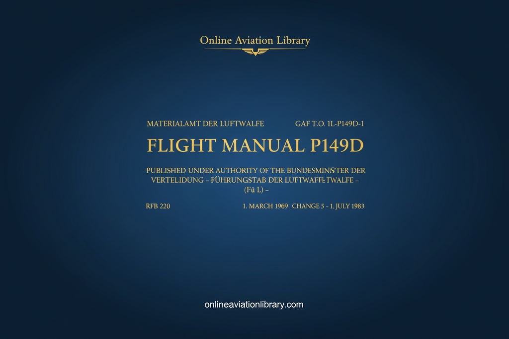 P149D Flight Manual Cover Page