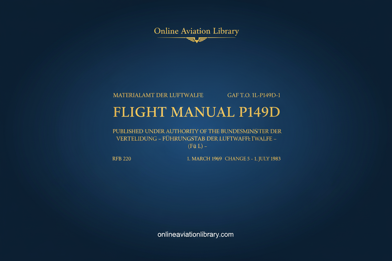 P149D Flight Manual Cover Page