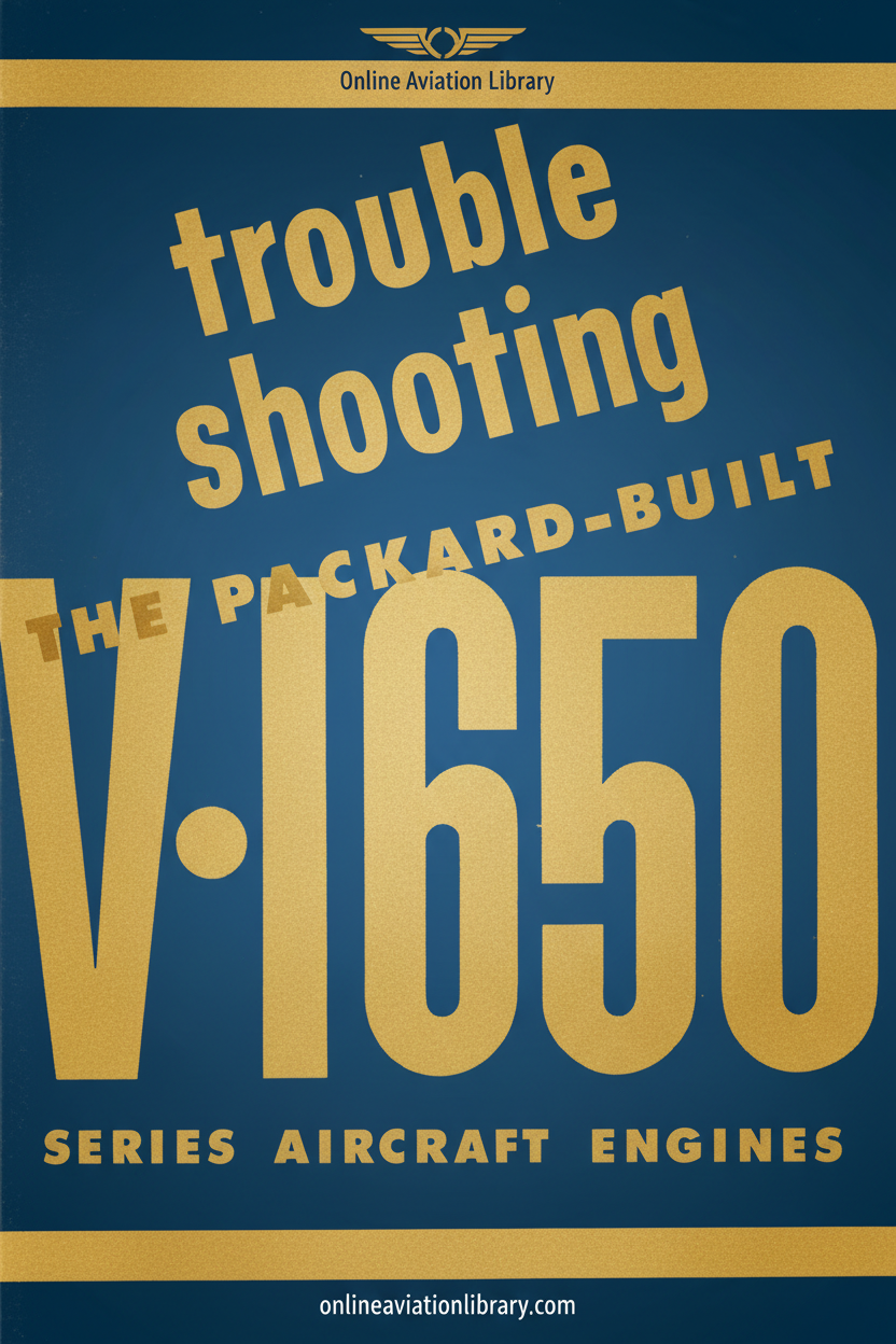 Packard V-1650 Troubleshooting Manual Cover Page