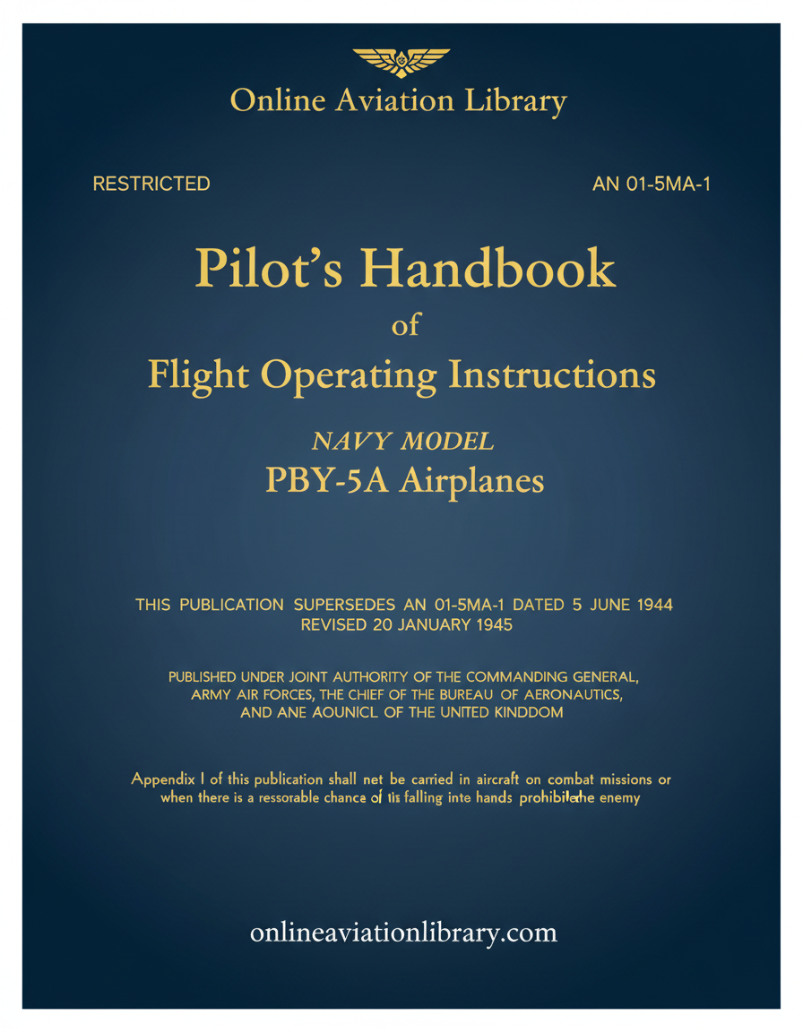 PBY-5A Pilot's Handbook Cover Page