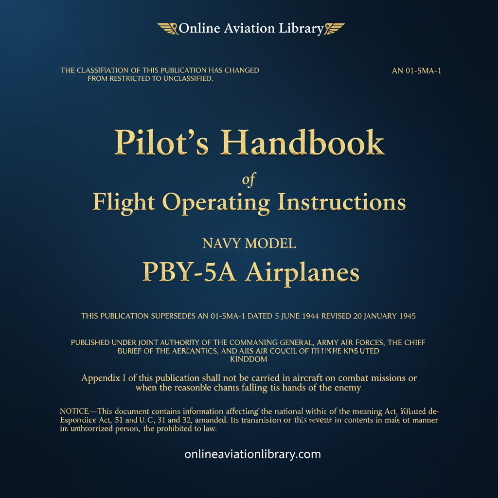 PBY-5A Pilot's Handbook Cover Page