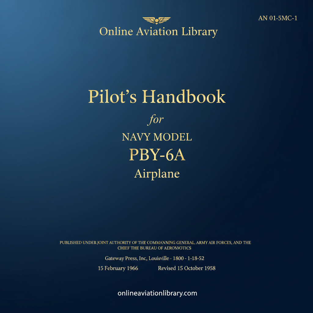 PBY-6A Pilot's Handbook Cover Page