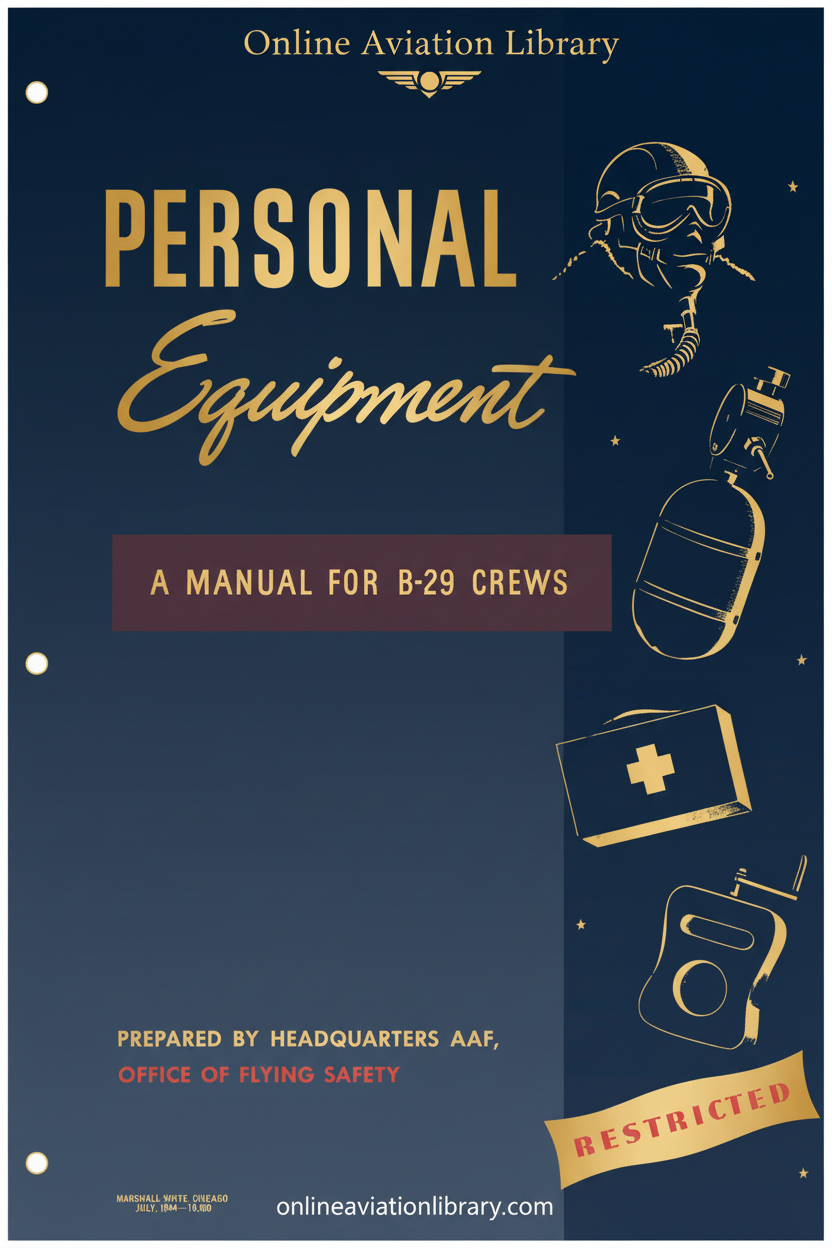 Personal Equipment Manual for B-29 Crews Cover Page - Redesigned