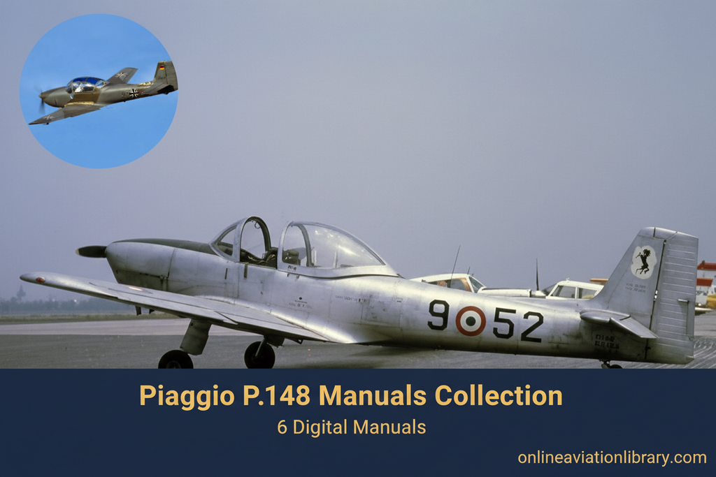 Piaggio P.148 Aircraft Manuals Collection - 6 Manuals