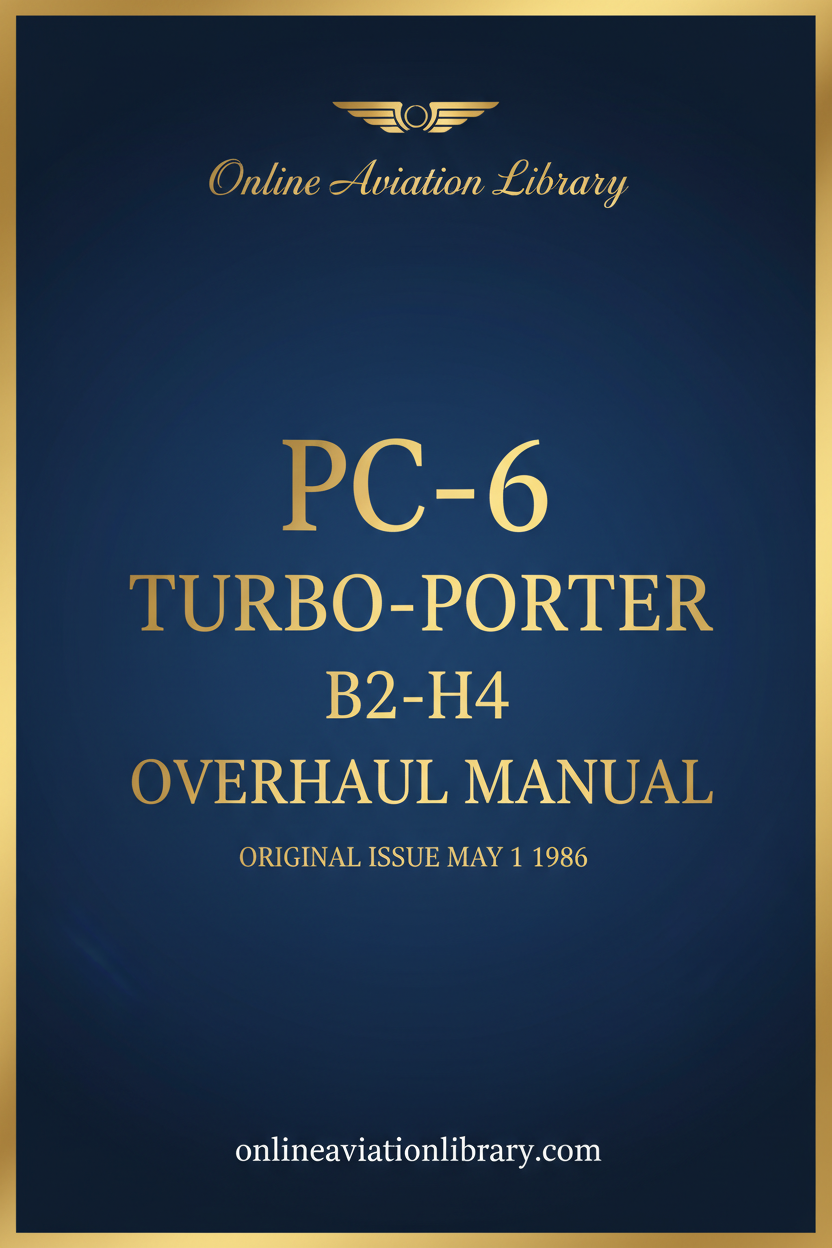 Pilatus PC-6 B2-H4 Overhaul Manual Standard Cover Page