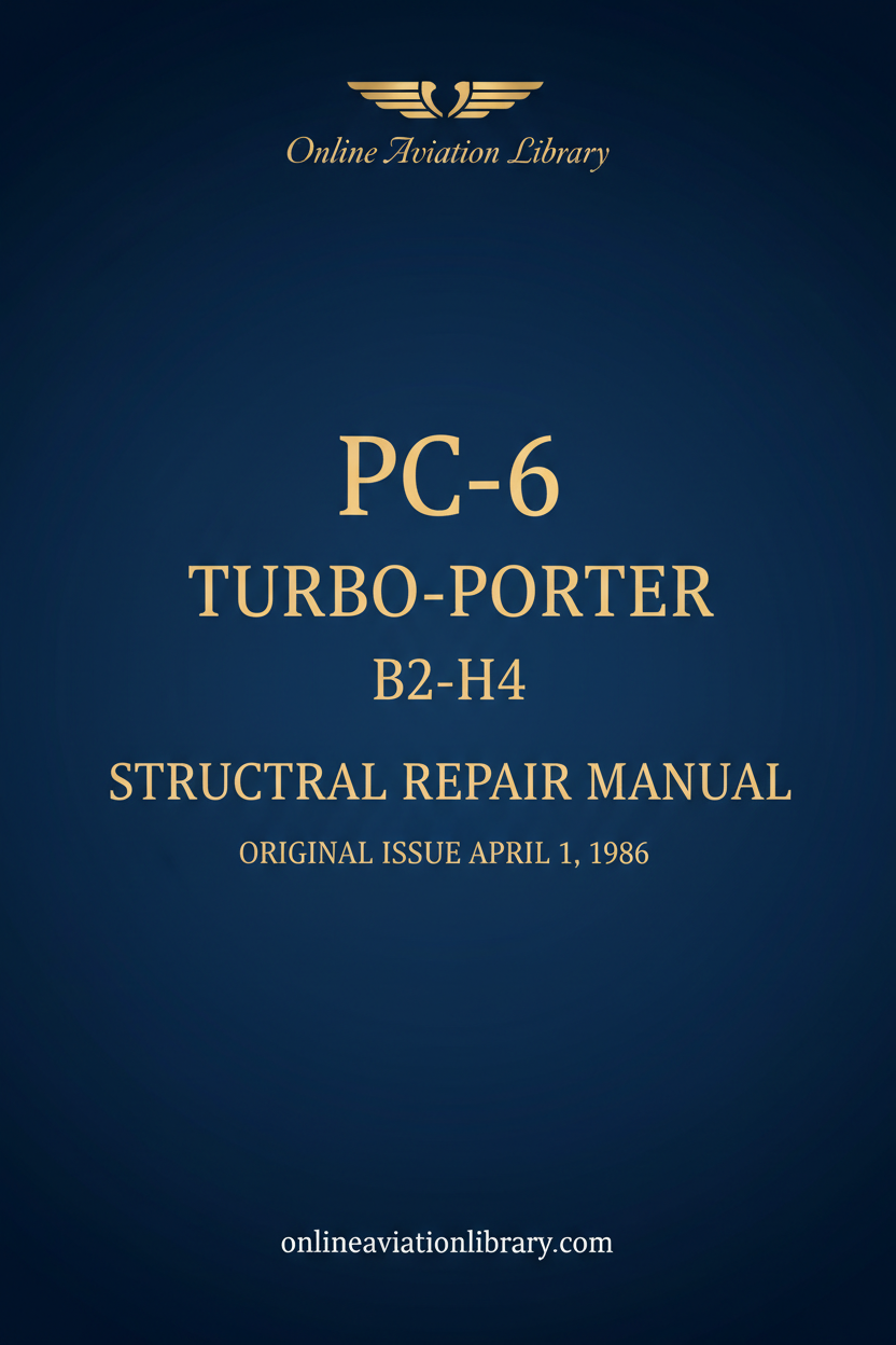 Pilatus PC-6 B2-H4 Structural Repair Manual Standard Cover Page