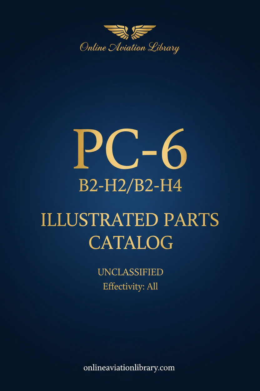Pilatus PC-6 Illustrated Parts Catalog Standard Cover Page