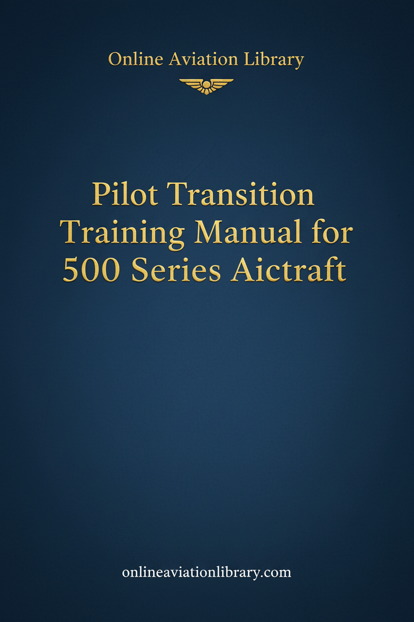Pilot Transition Training Manual Cover Page