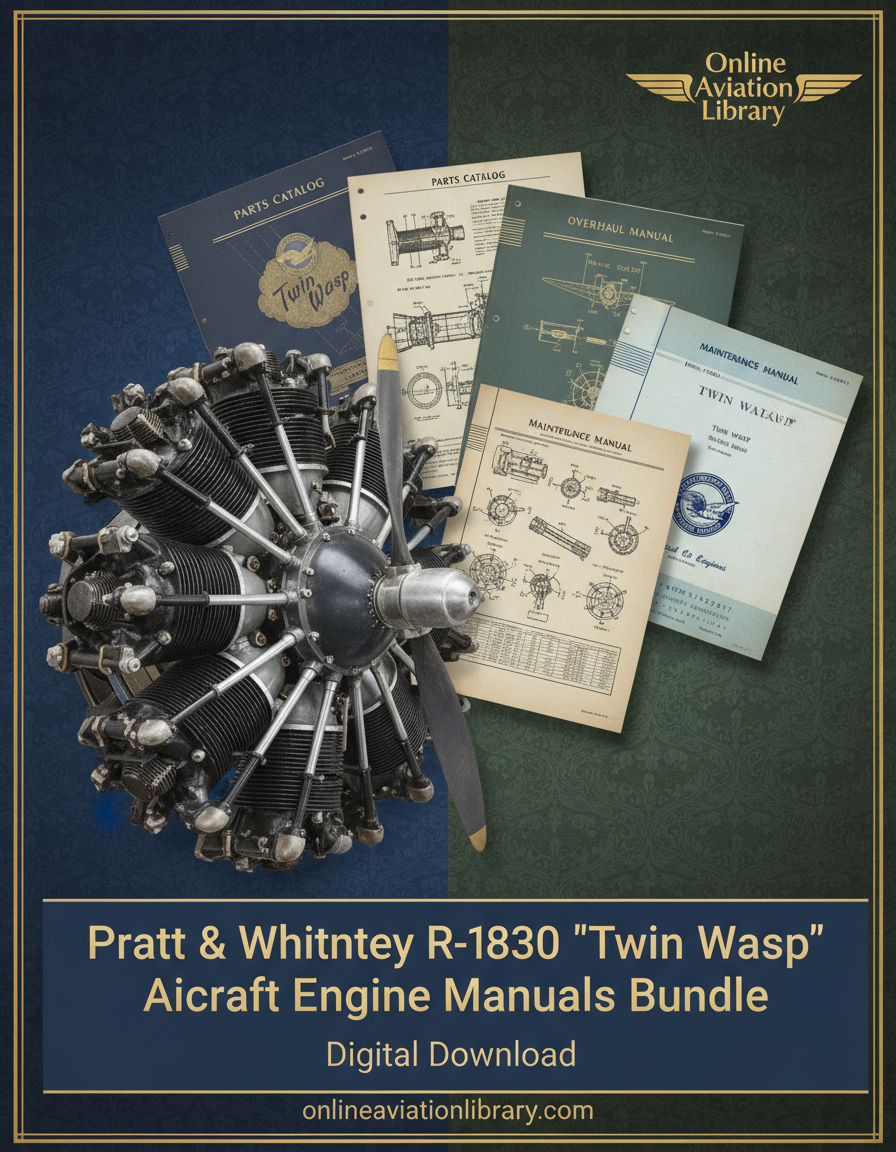 Pratt & Whitney R-1830 Twin Wasp Aircraft Engine Manuals Bundle Promotional Banner