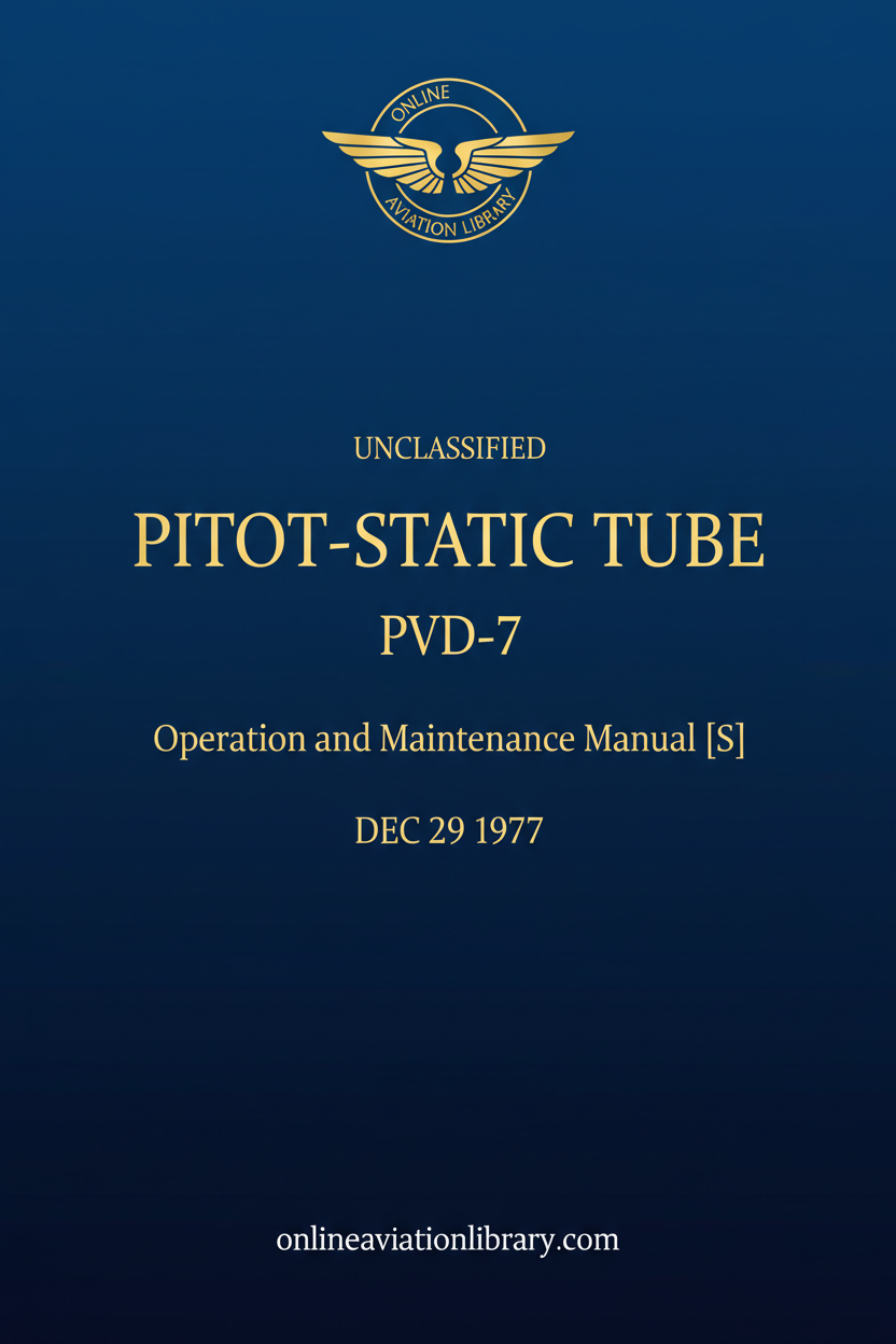 PVD-7 Pitot-Static Tube Standard Cover Page TEXT