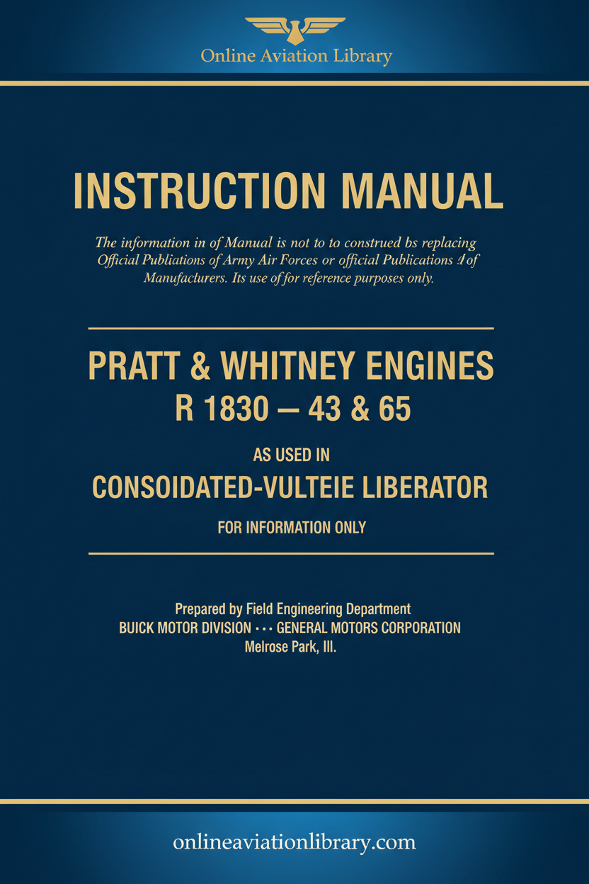 R-1830-43-65 Liberator Instruction Manual Cover