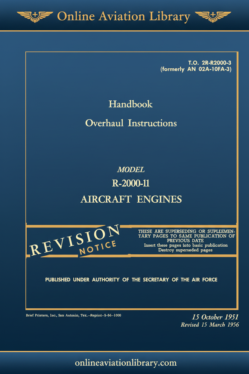R-2000-11 Overhaul Instructions Cover