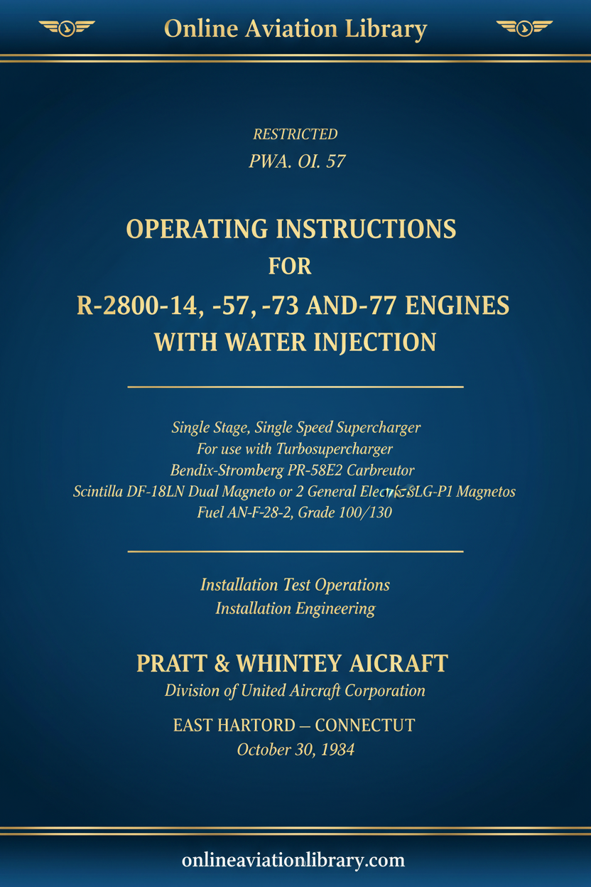 R-2800-14 -57 -73 -77 Operating Instructions