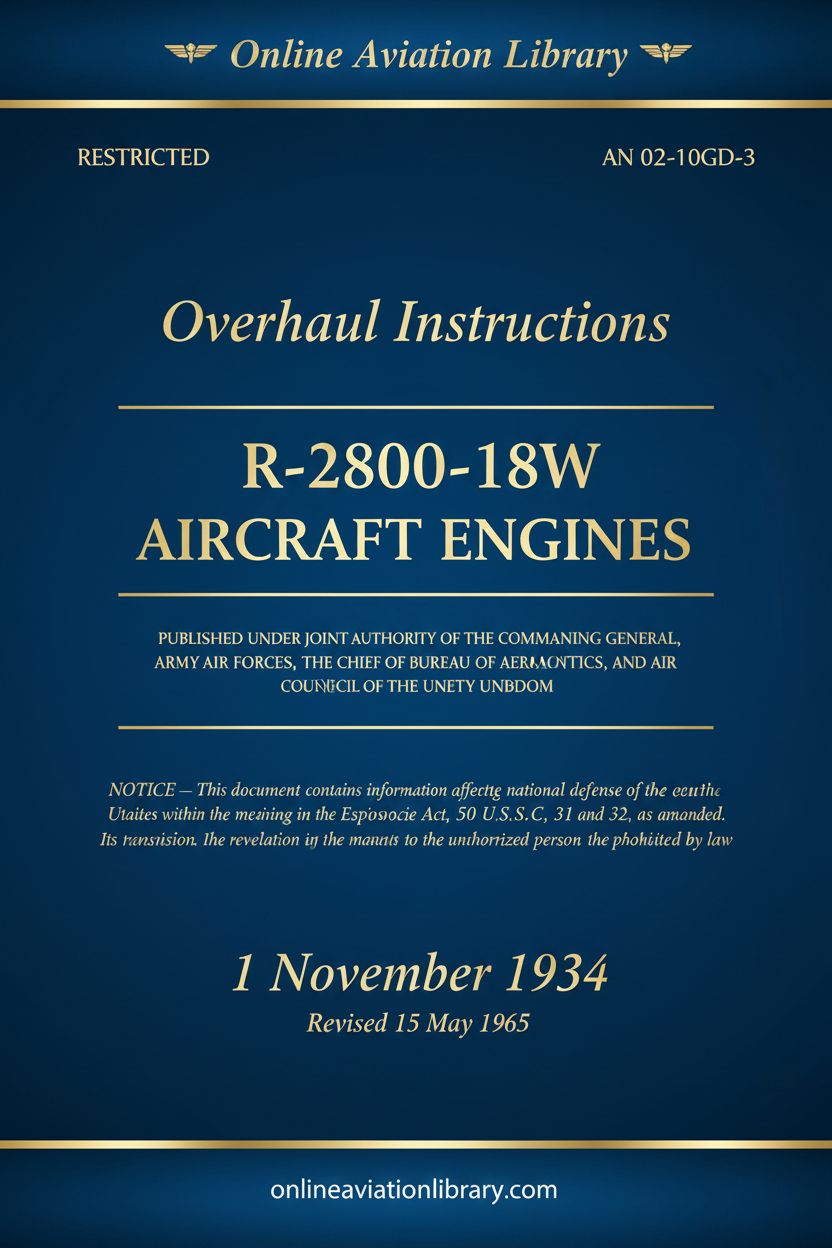 R-2800-18W Overhaul Instructions AN 02-10GD-3
