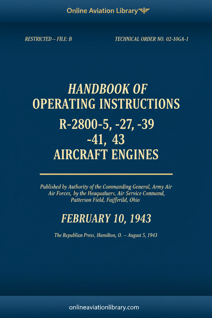 R-2800 Operating Instructions T.O. 02-10GA-1