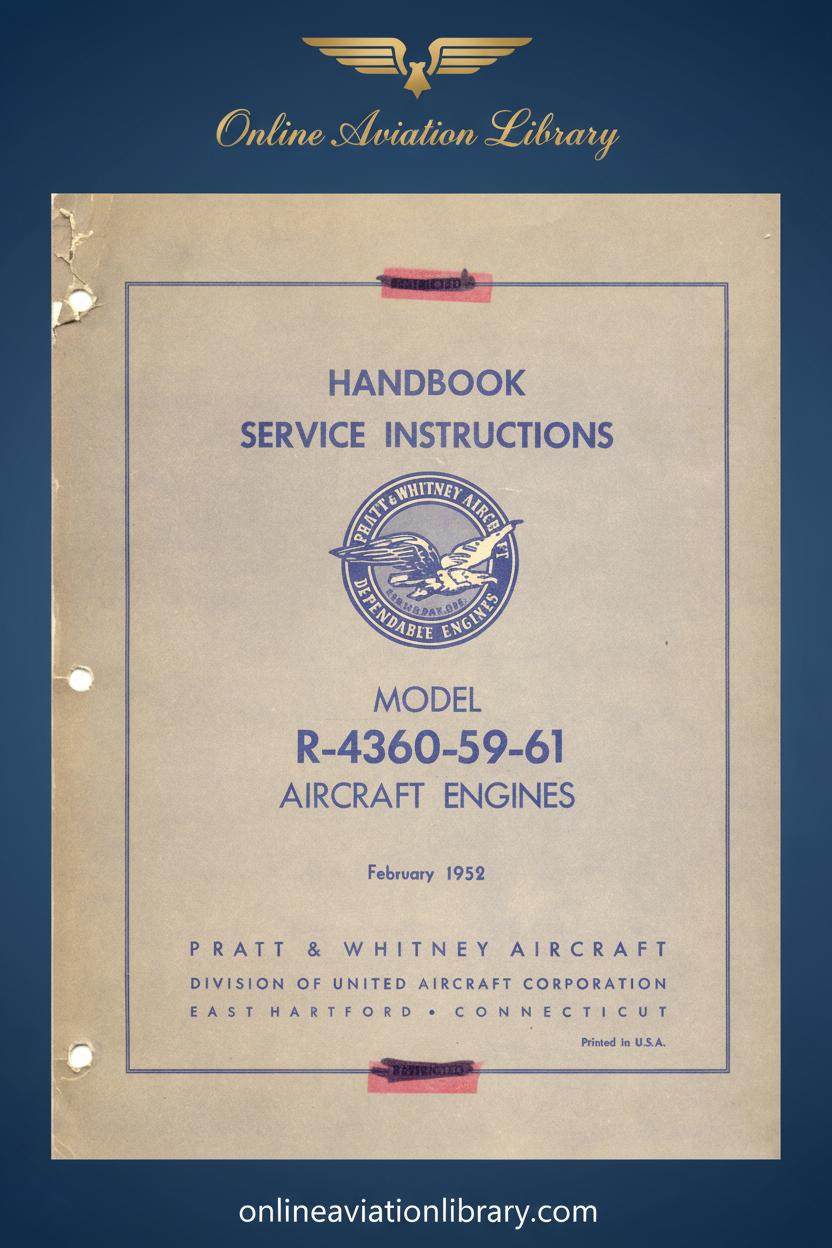 R-4360-59-61 Handbook Service Instructions Standard Cover Page