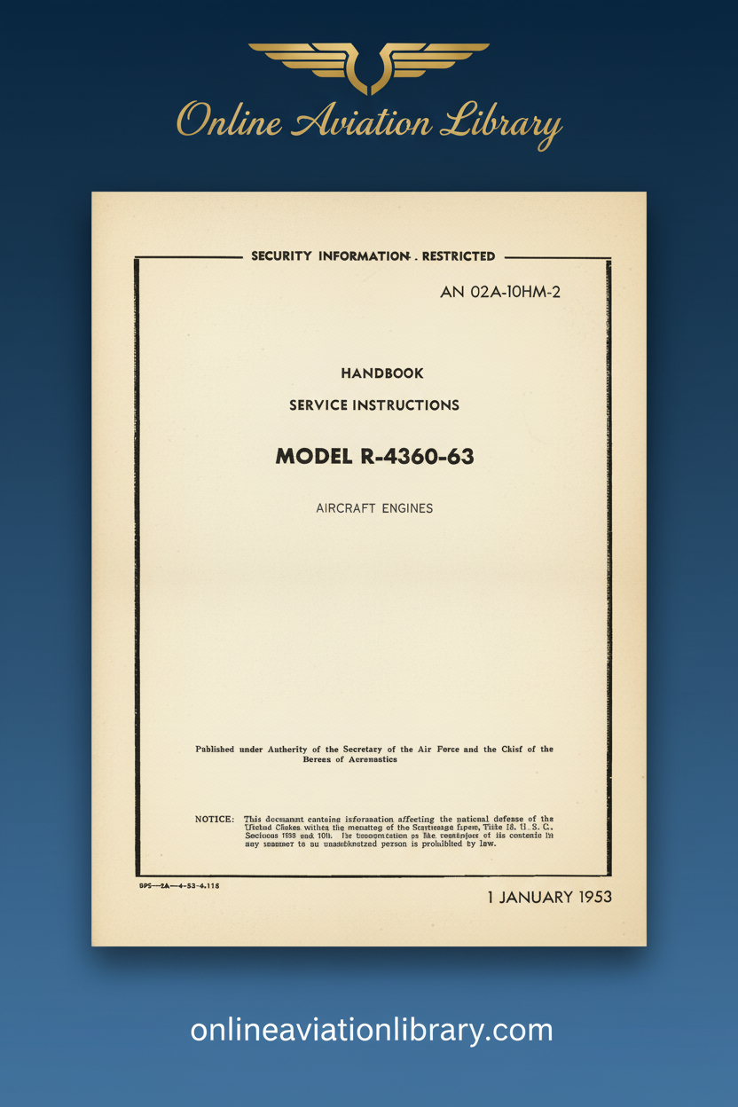 R-4360-63 Handbook Service Instructions Standard Cover Page