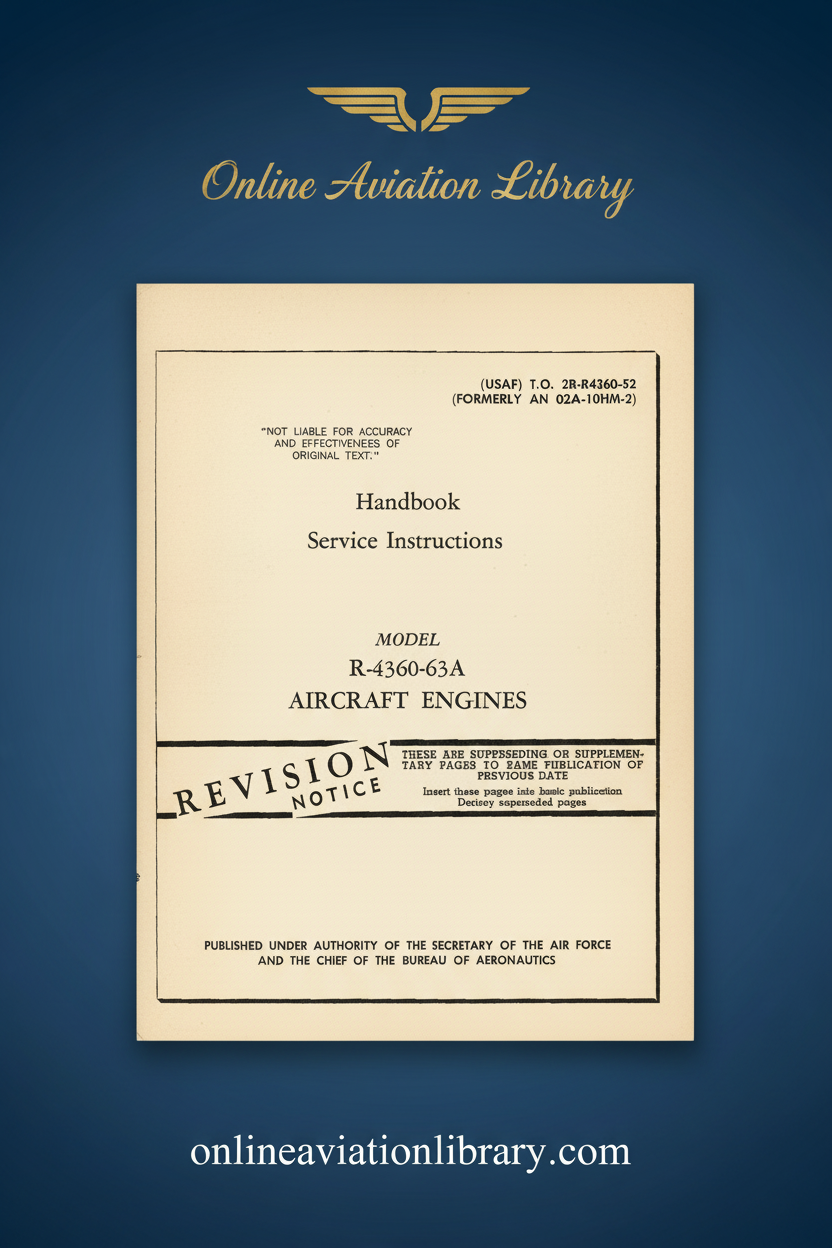 R-4360-63A Handbook Service Instructions Standard Cover Page