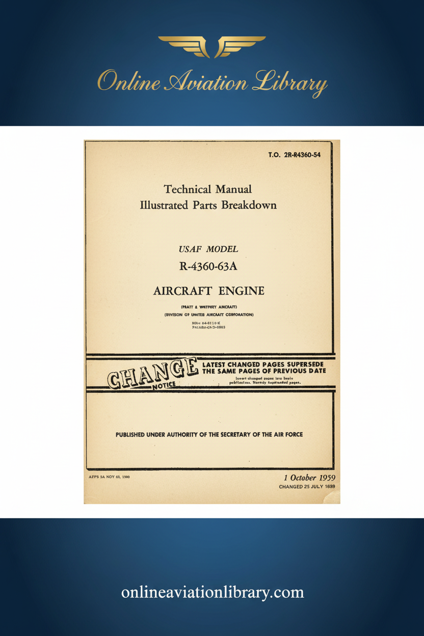 R-4360-63A Illustrated Parts Breakdown Standard Cover Page