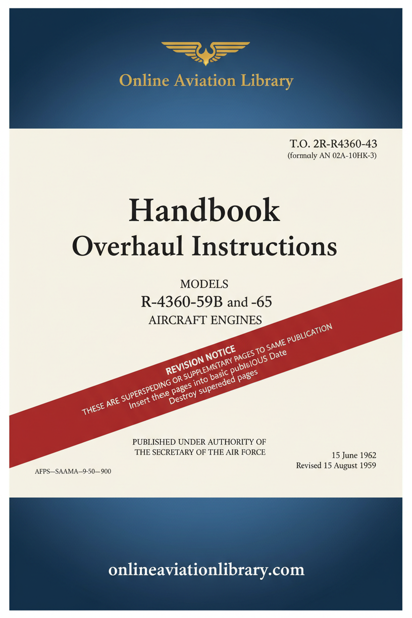 R-4360 Overhaul Instructions Text-Only Cover Page