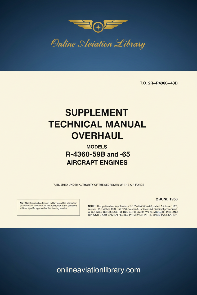R-4360 Supplement Technical Manual Text-Only Cover Page