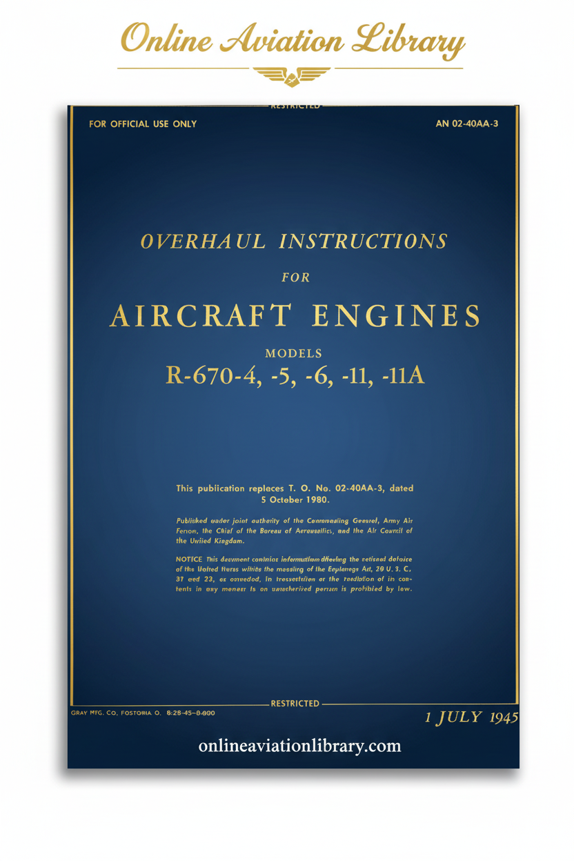 R-670 Overhaul Instructions Cover Page