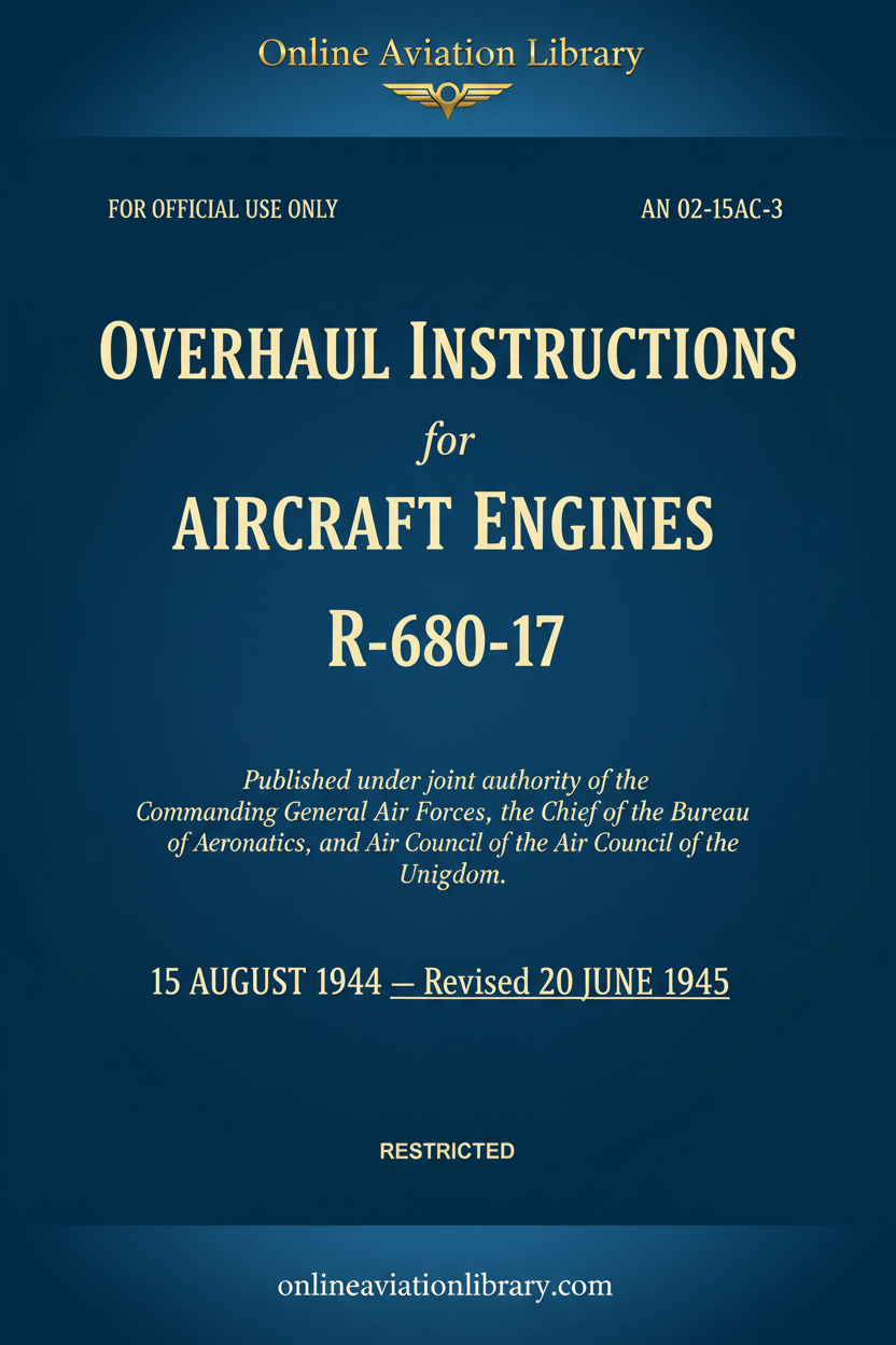 R-680-17 Overhaul Instructions Cover