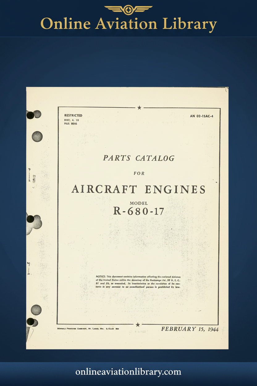R-680-17 Parts Catalog Cover
