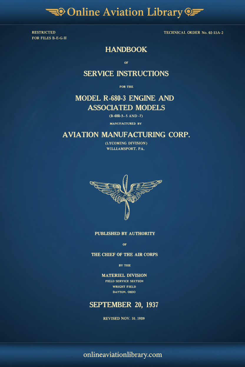 R-680-3 Handbook Service Instructions Cover